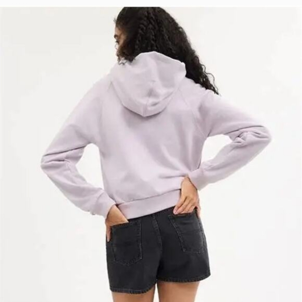 NWT Coach Women's Shrunken Raglan Light Purple Sticker Patch Hoodie Size--XS - Picture 14 of 14